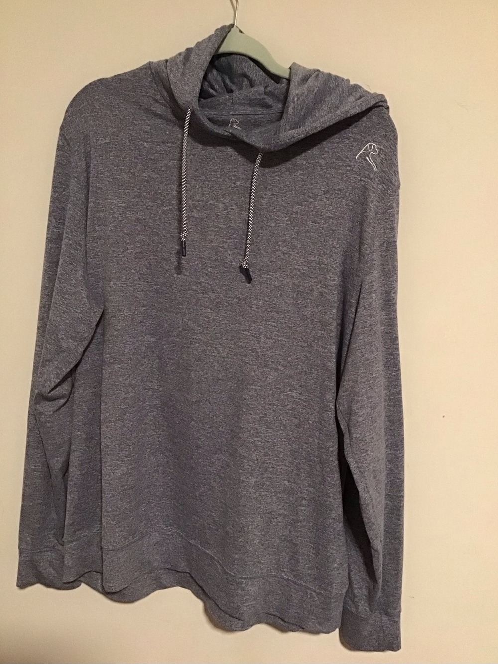 Men's Gray Hooded Long-Sleeve Shirt
